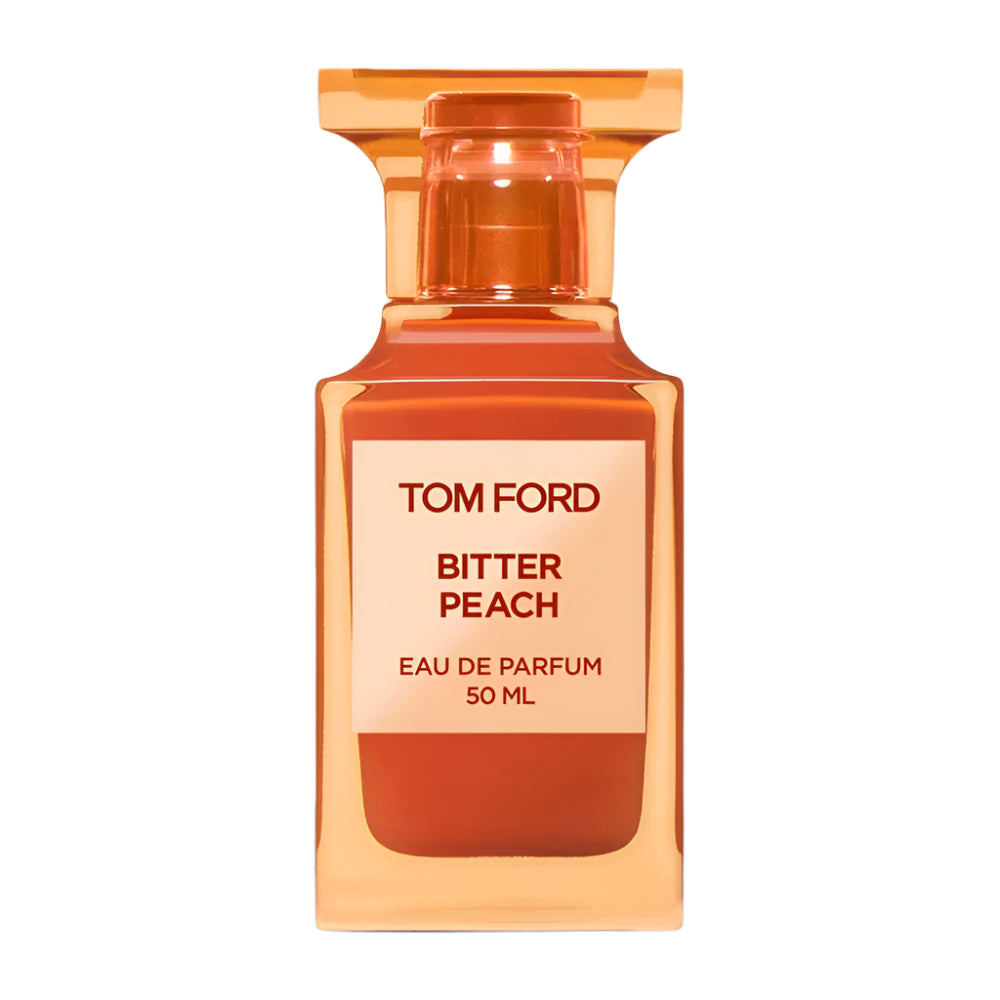 Tom Ford Bitter Peach Eau de Parfum retail bottle, shown for reference only