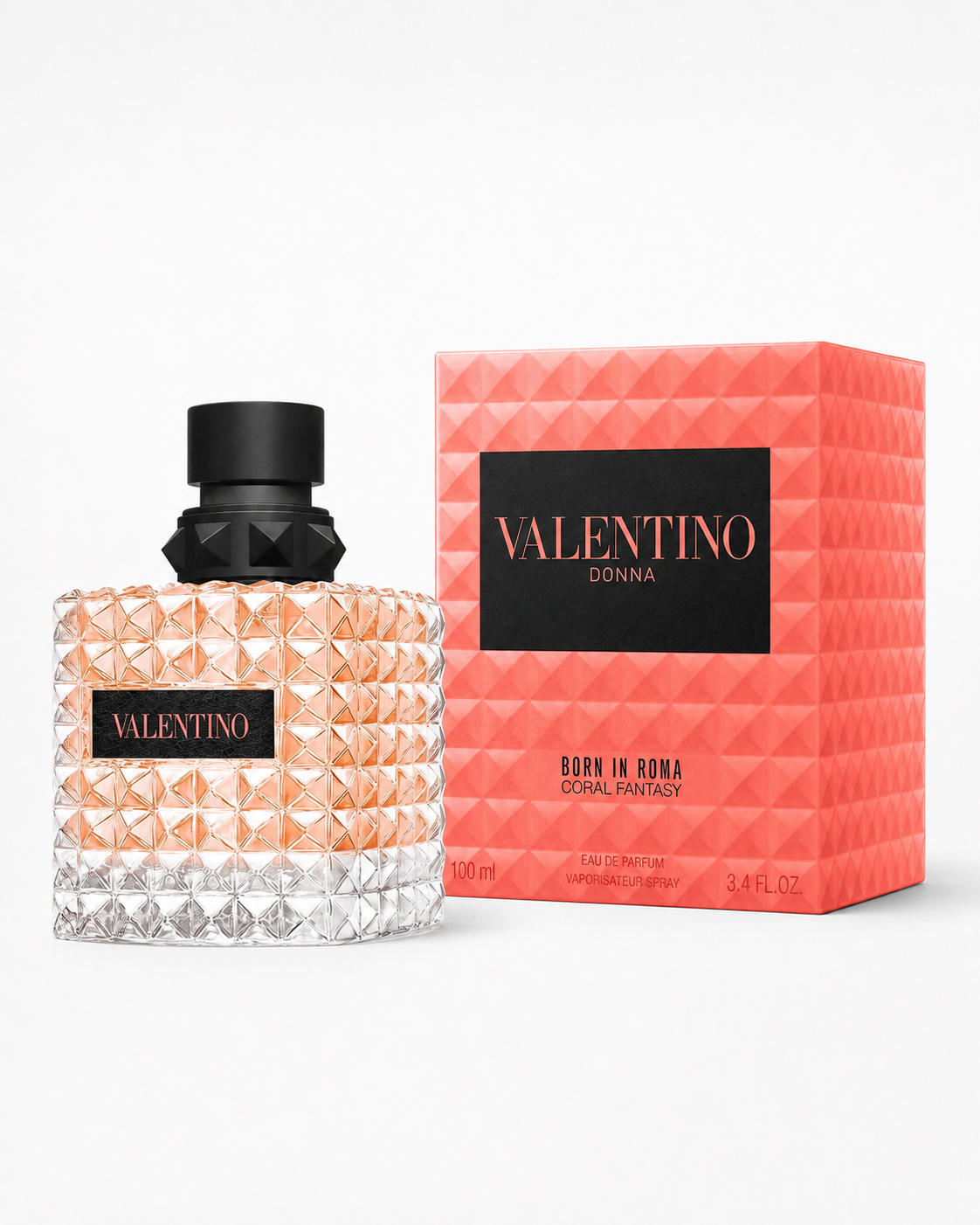 Valentino Donna Born in Roma Coral Fantasy Eau de Parfum bottle with retail box