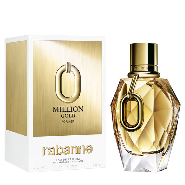 Paco Rabanne Million Gold for Her Eau de Parfum 90ml bottle with box