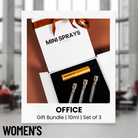 The Office Edit women's perfume decant gift set by MiniSprays retail bottle, shown for reference only