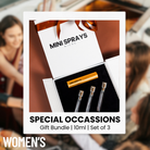 The Special Occasion Edit women's perfume decant gift set by MiniSprays retail bottle, shown for reference only