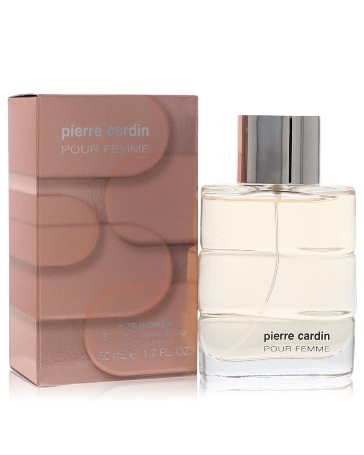 Pierre Cardin Pour Femme Eau de Parfum 50ml bottle with retail box #size_retail-bottle-50ml-1-7-fl-oz retail bottle, shown for reference only